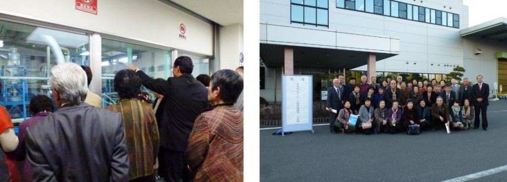 茂木町ボランティア連絡協議会の皆さんが工場を視察されました2 茂木町ボランティア連絡協議会 工場見学の様子